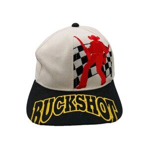 Buckshot Jones Aquafresh Racing Hat Cap Kudzu Snapback White Black Embroidered
